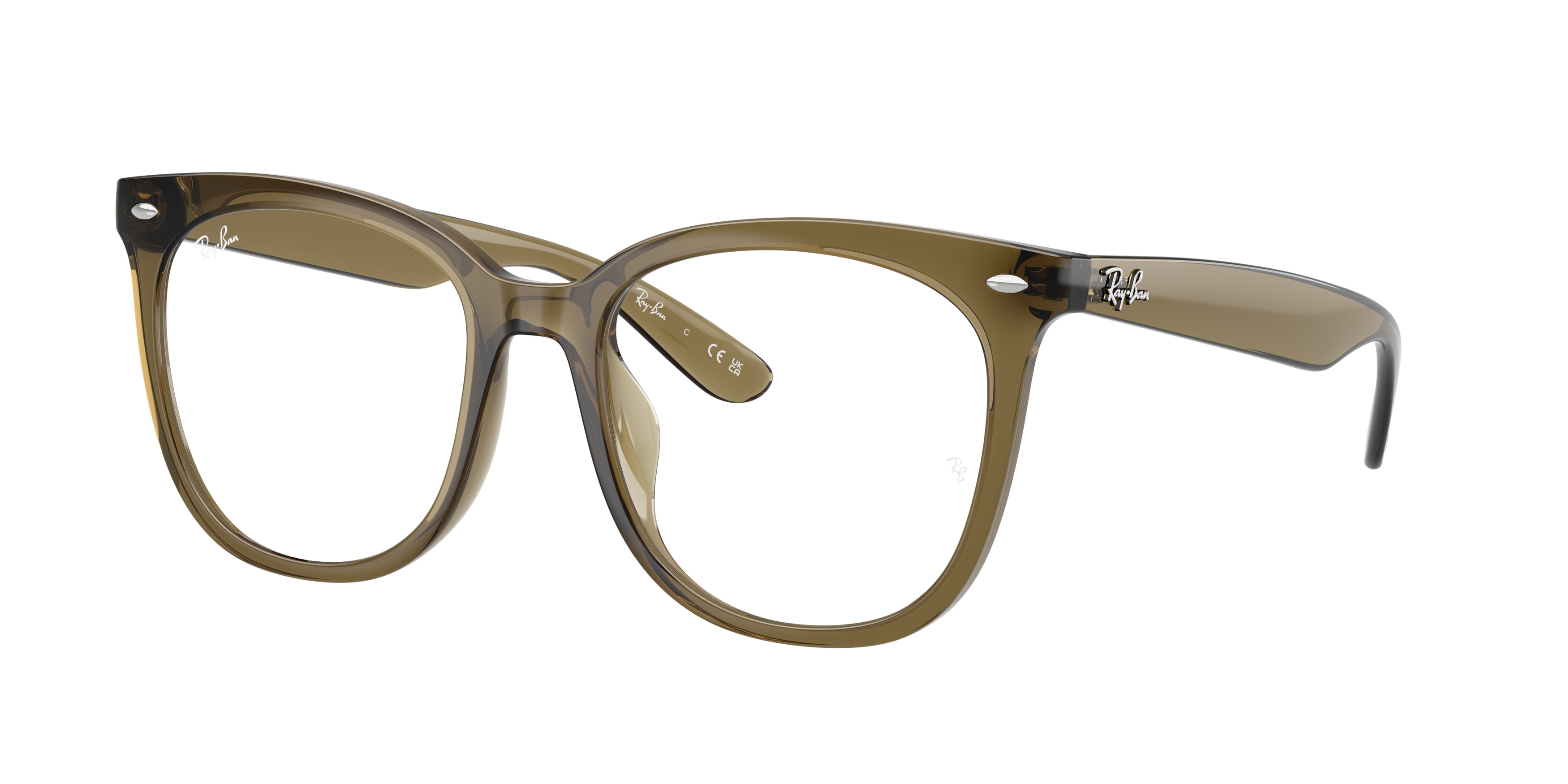 Ray - Ban Unisex RX4379VD 8445 Montures Optiques Injecté Vert Transparent Carré Normale-image